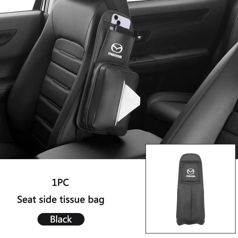 

2025 Hot Car Tissue Box Multi-functional Paper Towel Bag Side Seat Pocket Bag For Mazda 3 CX5 6 BK GH 2 CX3 CX30 MX5 5 CX7 CX9 R