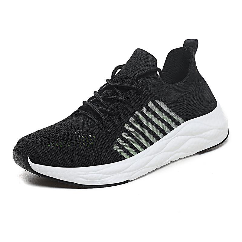 New lk flying weaving men's couple breathable sneakers hollowed out and light casual sports