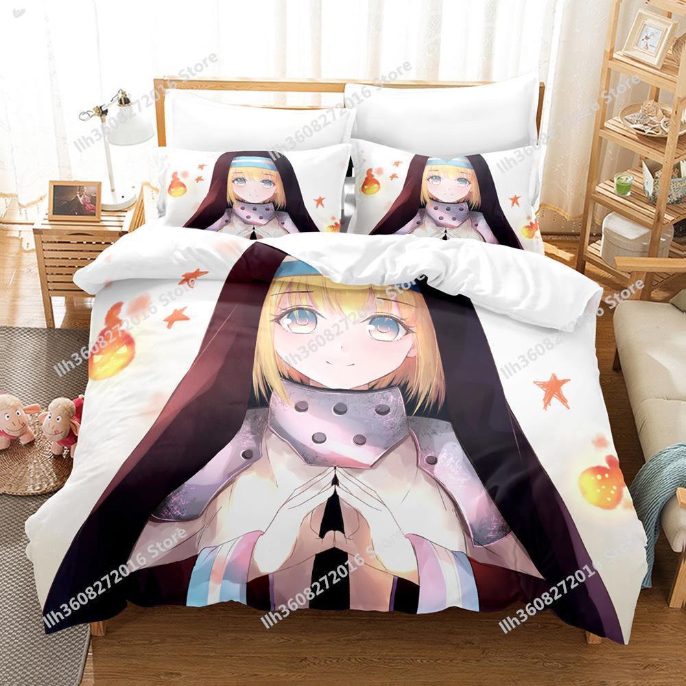 Fire Force Bedding Set Single Twin Full Queen King Size Bed Set Adult Kid Bedroom Three-Piece Suits 3D Print Anime Bed Shee