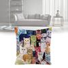 Many Cozy Cats Cushion Cover Plant Print Silk Material Decoration Bedside