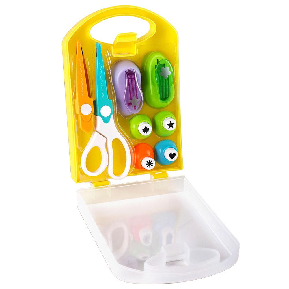 8pcs Box Creative Hole Punch Set Children DIY Scrapbooking Paper Punch Random Pattern Color For Greeting Card Craft Tools