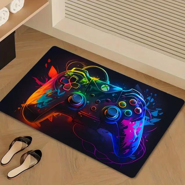 Colorful Game Flannel Floor Mat Kitchen Hallway Bedroom Bedroom Living Room Living Room Bathroom Study Bottom Fun Carpet