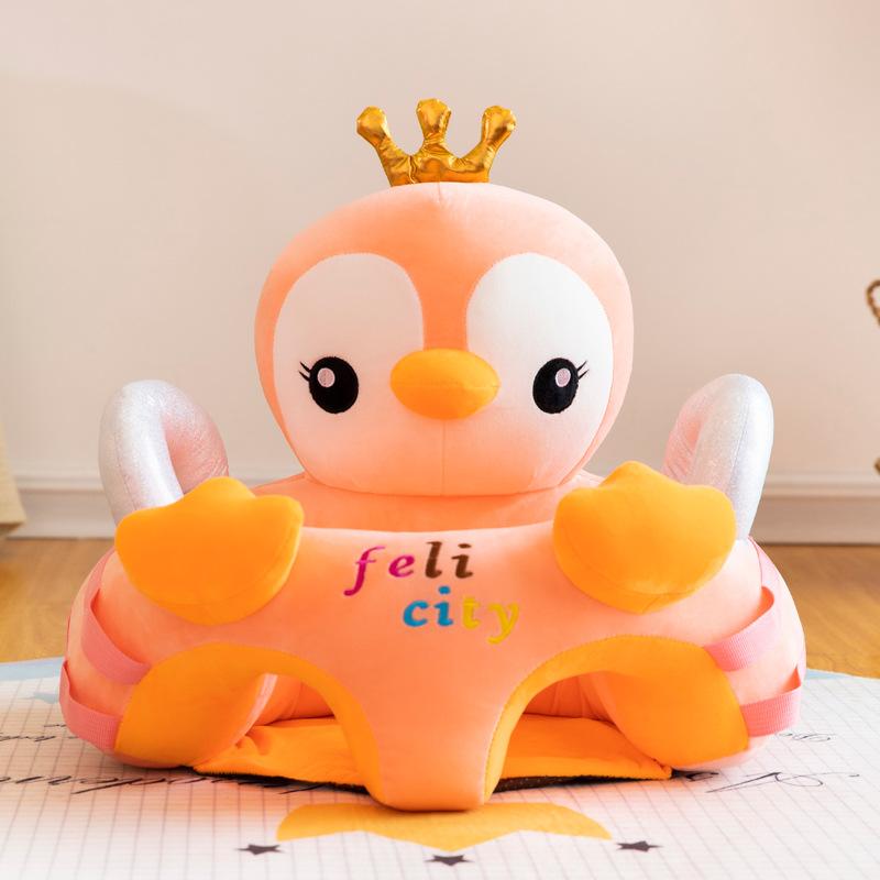 Neuer, weicher Lernstuhl für Kinder mit Stange, wunderschön geformtes, elektrisch besticktes Plüschpuppen-Kleinsofa