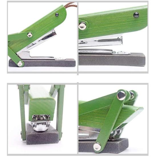 Grasshopper Stapler Ergonomic Handle Metal Stapler Durable Desktop Paper Binder Compact Portable