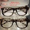 Hot Girls Leopard Print Bow Myopia Glasses Women Fashion Vintage Cartoon Cute Large Oval Frame Eyeglasses  Eyeglass Frames
