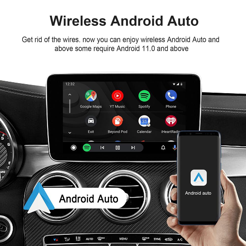 Android13 New Ai Box Support For Netflix YouTube Built-in Google Appstore Wireless Carply Android Auto Works with Wired Carplay