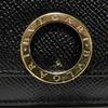 Used 11679 Trifold Wallet 288648 7942 RFID IC Chip Gold Compact Wallet Logo Clip Black Unisex from Japan AUTHENTIC