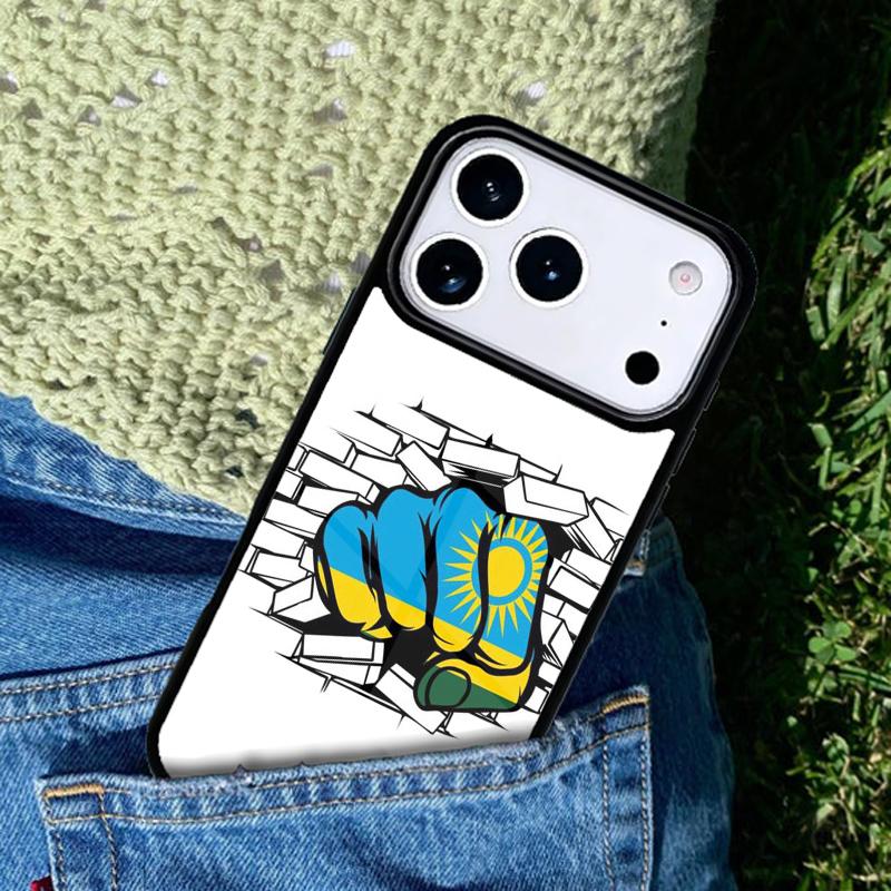 Rwanda Flag Phone Case For iPhone 17 AIR 16 Pro Max 15 14 Pro 11 12 13 Shockproof Silicone Cover