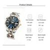 New Elegant Quartz Watch Couple's Watch Blue Disc with Diamond Calendar Functional Steel Chain Quartz Watch Set Daily Match