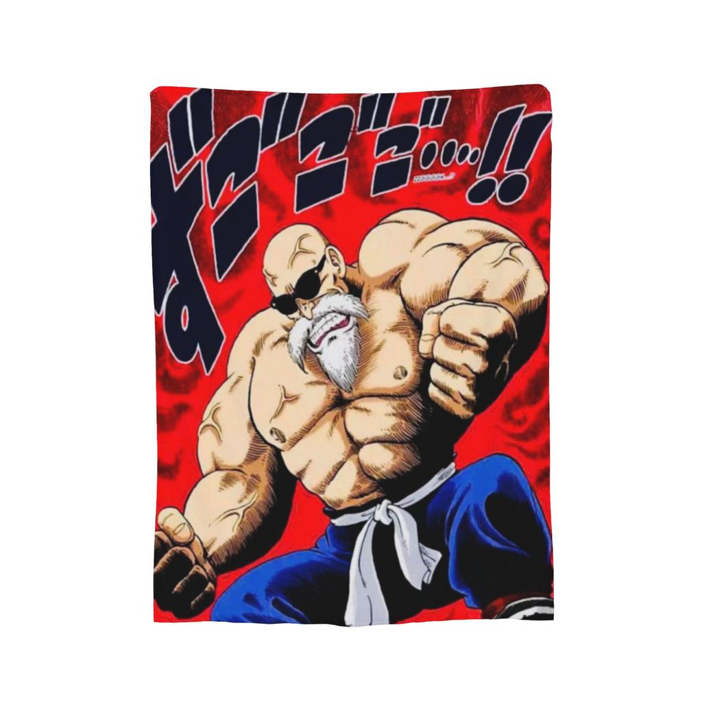 Goku Collage Flannel Blanket DBZ Japanese Anime Awesome Throw Blankets for Home Hotel Sofa 125*100cm Plush Thin Quilt,