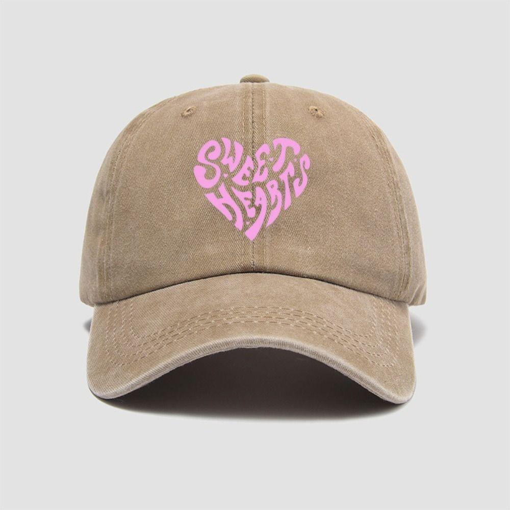 Sweet Heart Printed Visor Baseball Cap Baseball Hats  For Man Women Hiking Fishing Vacation