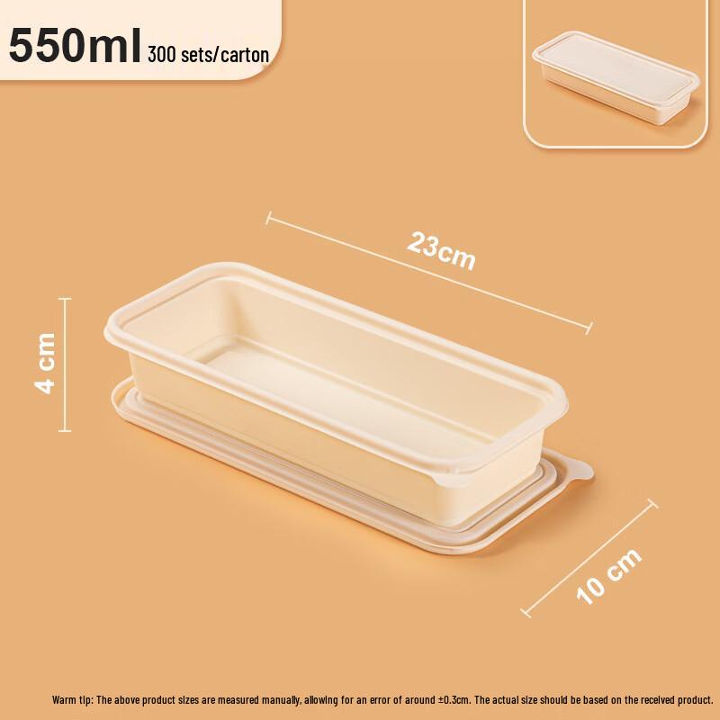 Biologisch abbaubare rechteckige Takeaway-Boxen aus Maisstärke mit Deckeln