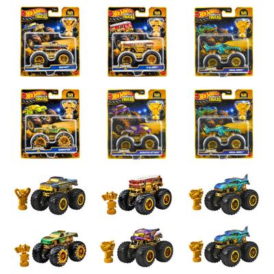 Hot Wheels Monster Truck Trophy Champion Vehículo Surtido Edades Juguetes, Caja de 6 Coches, 3+, Multiusos, 986B-JDV96