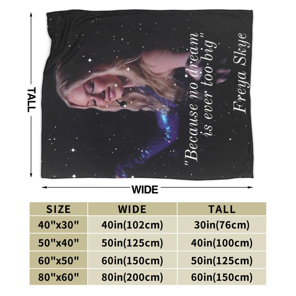 Freya Skye Sänger Tour 2026 Decke Mehrere Größen Warm Gemütlich Flauschig Überwurfdecken für Couch Sofa und Bett