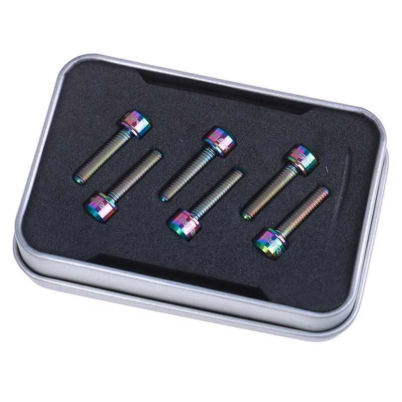 6pcs Ti Titanium Bolt Screw for Bicycle Stem Cycling Bike Ultralight Stem ScrWR 6pcs Ti Titanium Bolt Screw for Bicycle Stem Cycling Bike Ultralight Stem ScrWR