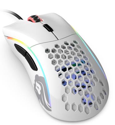 Glorious Model D Gaming Mouse White Glowing Mouse Lightweight Ergonomics RGB 6 Luminous Program Buttons DPI 12 Pc Small Gaming Mouse Gaming (62g)