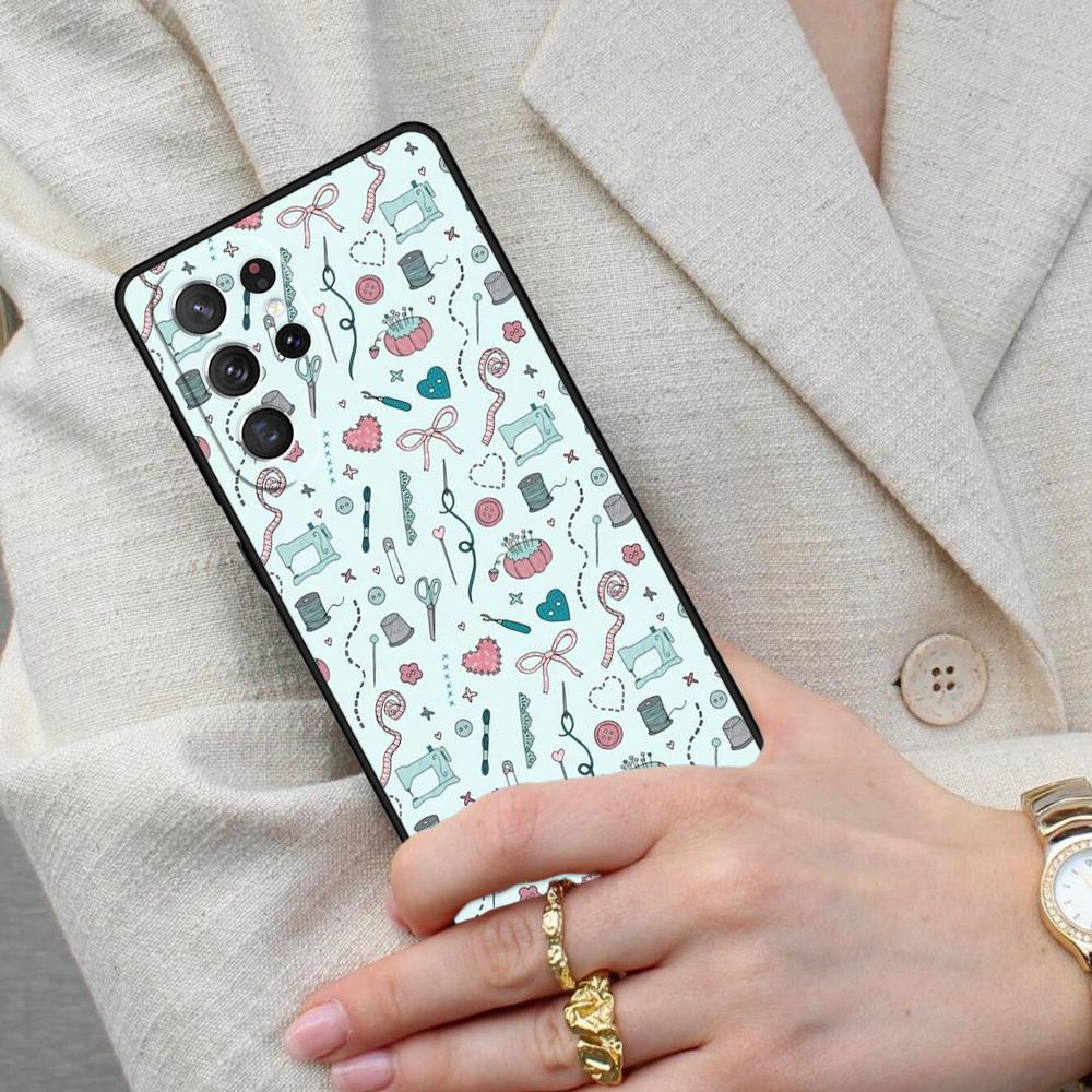 Sewing Scissors Cell Phone Case for Samsung Galaxy S26 Ultra S25 S24 S23 S22 S21 S20 Note10 Cover