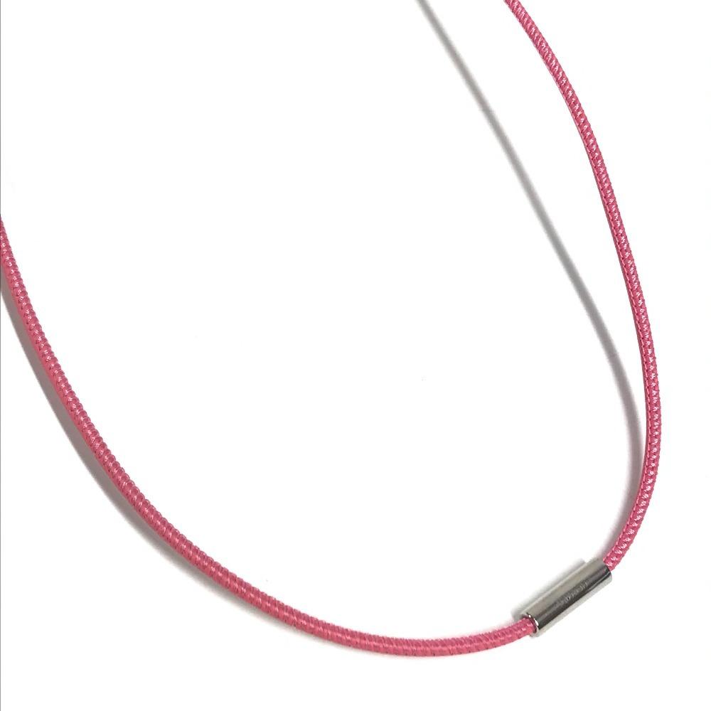 HERMES H-equipe logo Accessories Necklace lacquer pink/Green