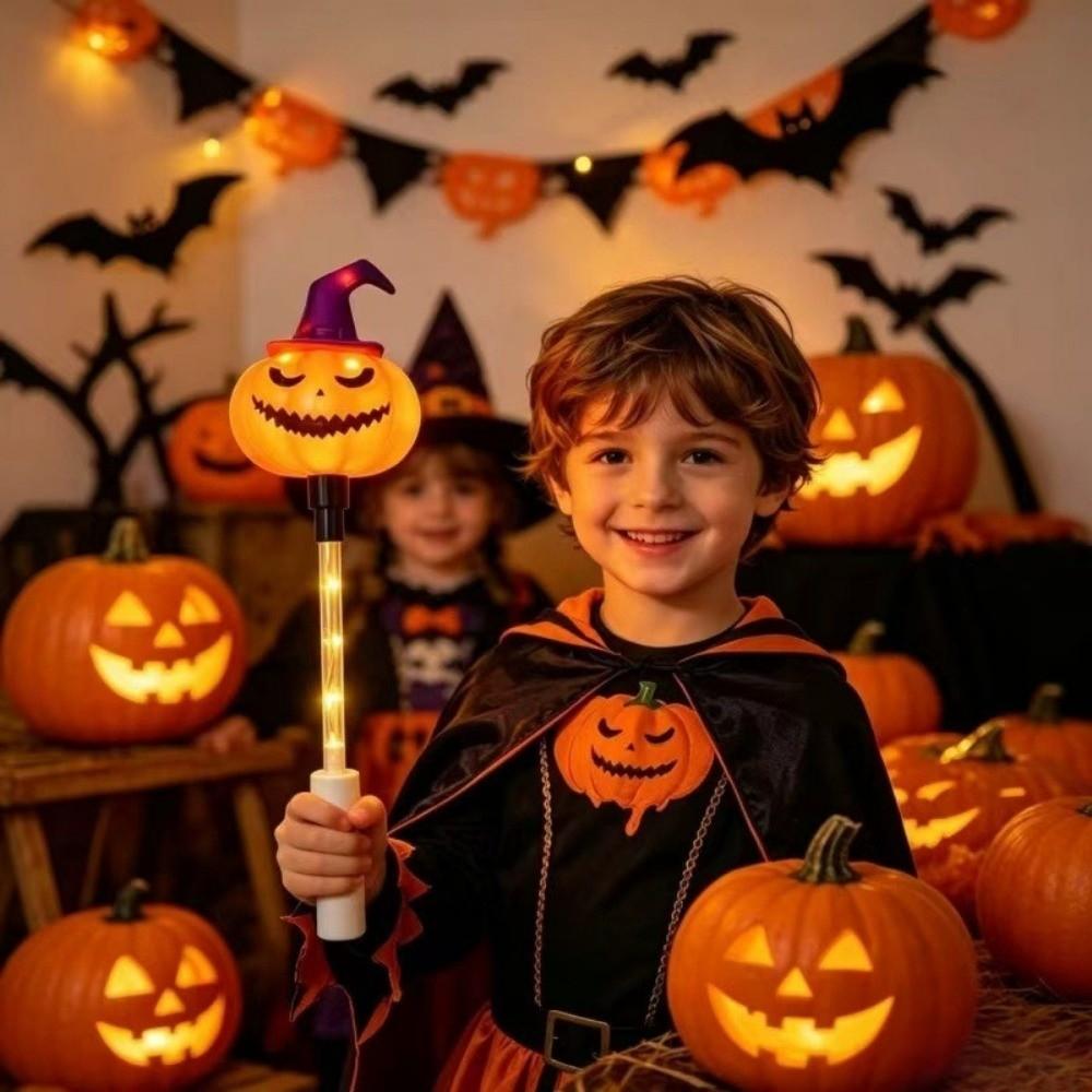 Ghost Halloween LED Glowing Stick Pumpkin Light Up Wand Party Light Stick Party Photography