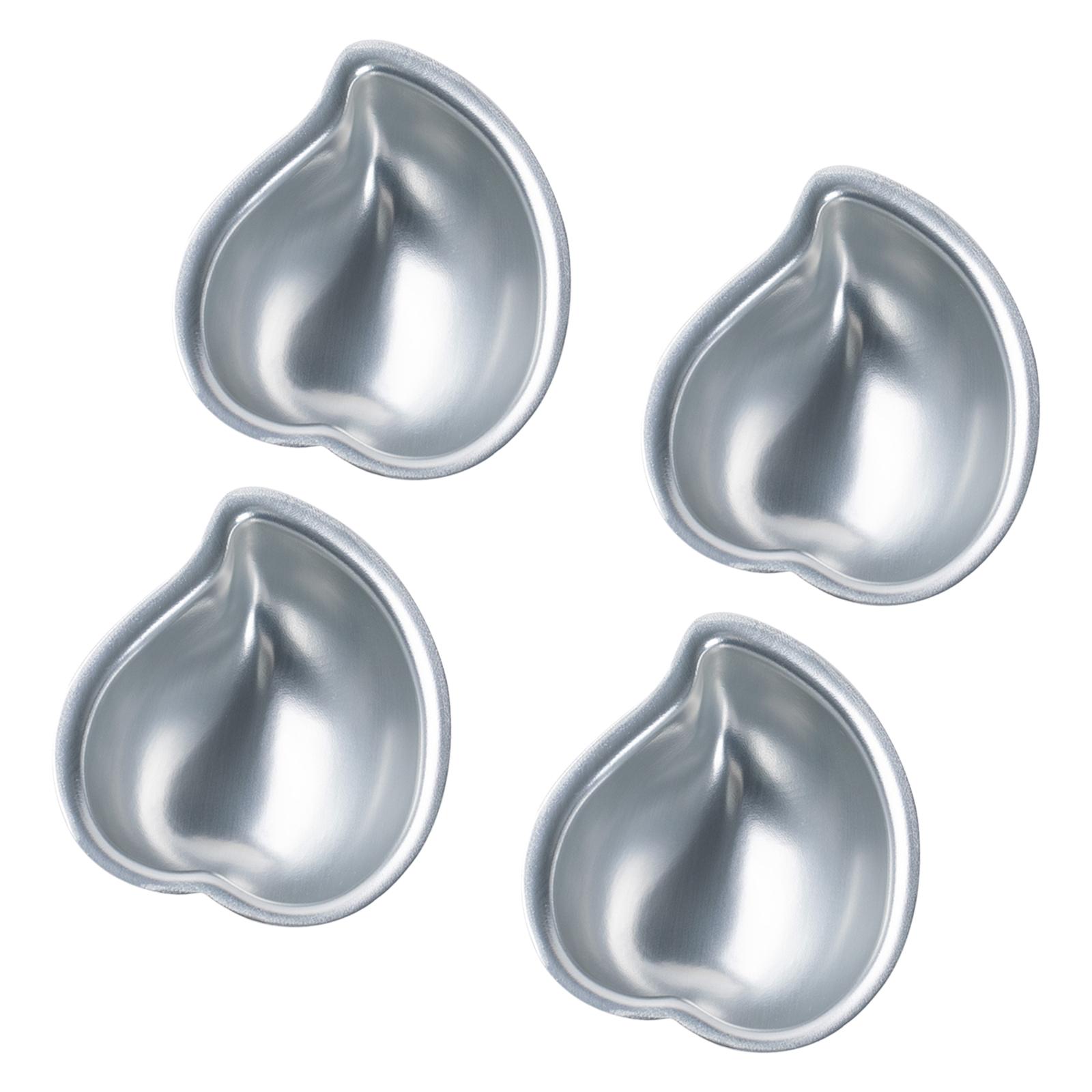 

4Pieces Creative Peach Mango Shaped Mochi Molds Heat Resistant Non Stick Aluminum Alloy Baking Molds For Pastry Cake A