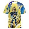 Hot Selling Summer Fashion New Product Dragon Ball Vegeta 3D Printed T-shirt Hip-hop Street Quick Drying T-shirt Plus Size