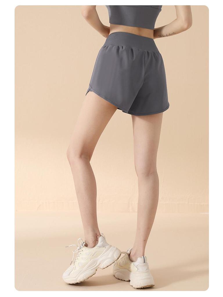 Damen 2025 High-Waist Sportshorts mit Taschen - Hüfthebend, Anti-Exposition, Lockere Passform zum Laufen & Yoga