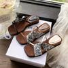 Thick-soled Half-slippers Women's Niche Slippers 2025 Summer New One-word with Open-toe Non-slip Casual Cool Slippers