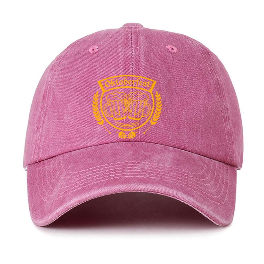 Oktoberfest Bere Birra Eccessivamente Grano Grafica Cappellino Donna Unisex Moda Vintage Lavato Cappellino da Baseball Streetwear