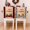 Chair Festive Christmas Covers In Red And Black Plaid For Holiday Home Decor