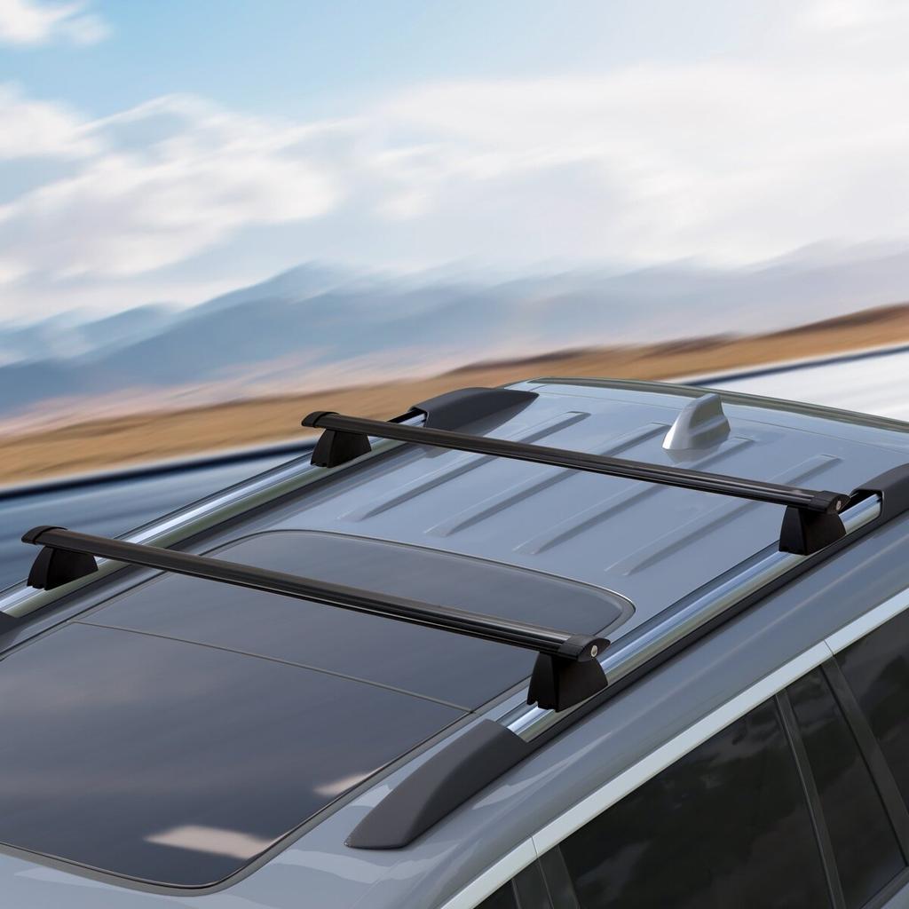 Roof Rack Cross Bars, Compatible with 2011-2021 Jeep Grand Cherokee with Grooved Side Rails, 200lbs Load Capacity, Aluminum Crossbars with Locks, for