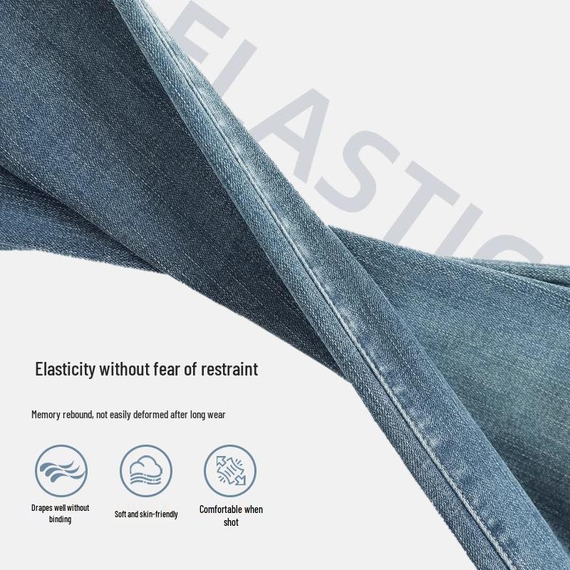 High-Waisted Stretch Slim Fit Micro Flare Jeans - Plus Size Women's 2025 Spring/Autumn Collection