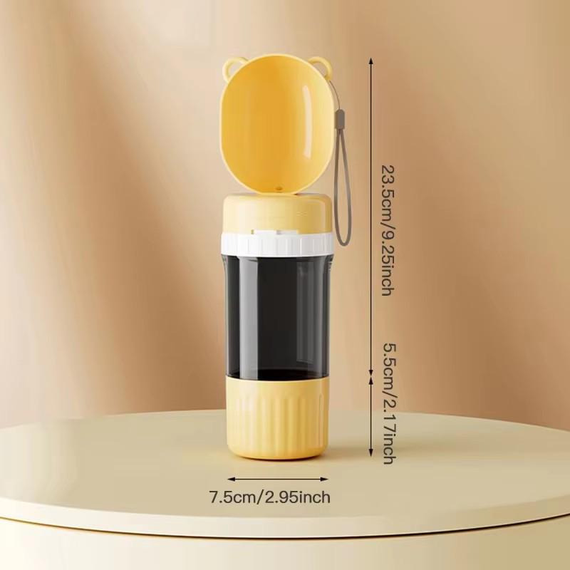 Portable 2 - in - 1 Dog Water Bottle with Food and Water Container Pet Feeder Bowl for Outdoor Travel Dog Drinking Bowls