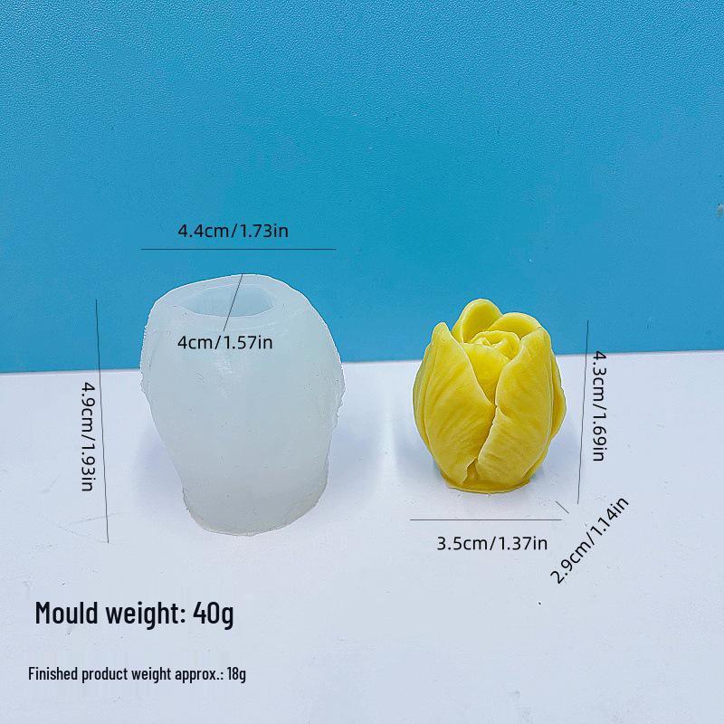 Ароматическая свеча «Тюльпан» и силиконовая форма для гипса для домашнего декора