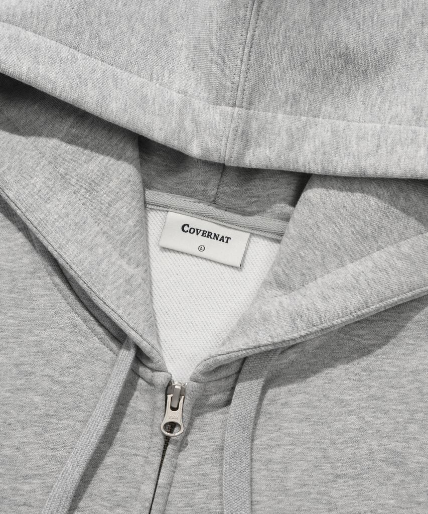 COVERNAT Cvnt Zip-Up Hoodie Melange Gray