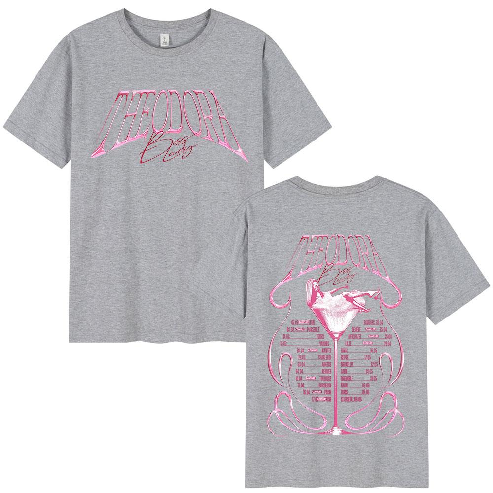 Rapper Theodora BOSS Lady Album Tour Tshirt Fan Gifts Unisex Women Hip Hop Fashion T Shirt Male Casual Vintage Oversized Tshirts