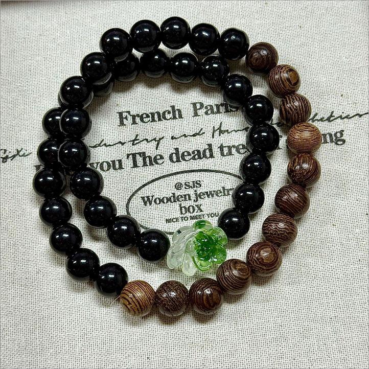 Clear Lotus Beaded Bracelet: Chinese Style Light Luxury Versatile Jewelry for Women