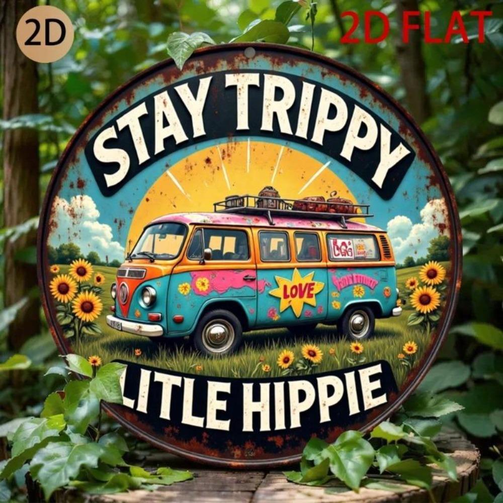 Vintage Hippie Van Blechschild Wandkunst für Garage Café Dekoration