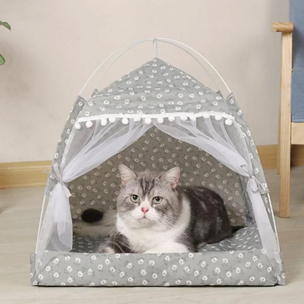 Pets Tent Bed for Cat House Cozy Products for Pet Accessories Nest Comfy Calming Cat Beds for Small Dogs Chihuahua Tent Hammock