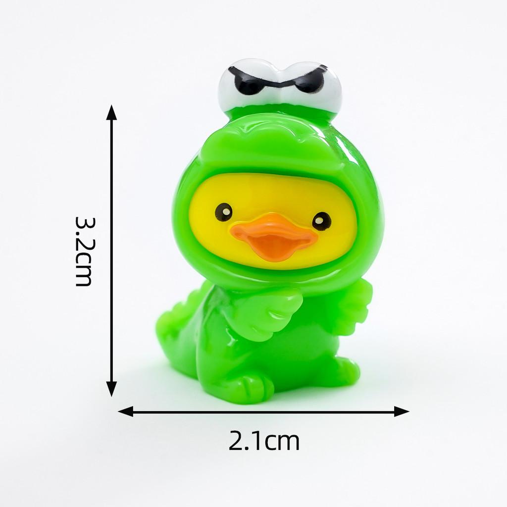 5Pcs Cartoon Dinosaurs Duck Animal Miniatures Resin Ornaments Fairy Garden Decoration Moss Terrarium Micro Landscape