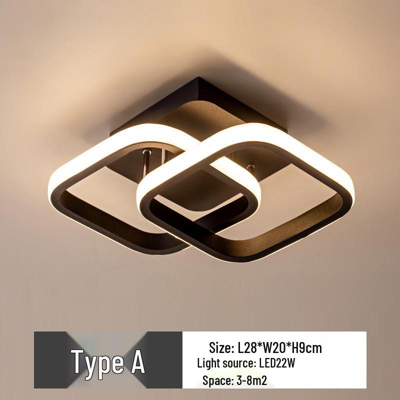 Nordische LED Deckenleuchte für Halle, Garderobe, Treppenhaus, Balkon und Flur