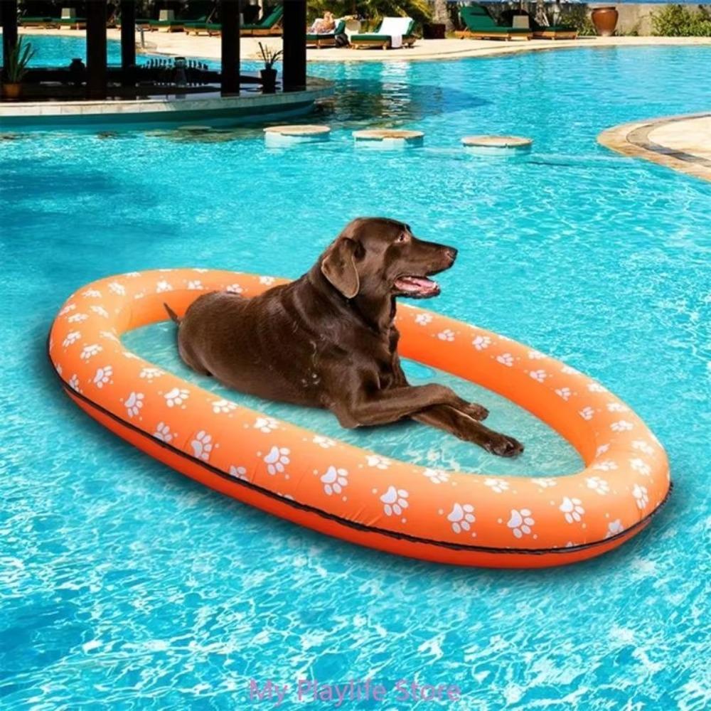 PVC Dog Swimming Float Foldable Pet Floating Raft Portable Pet Inflatable Raft Sunbath