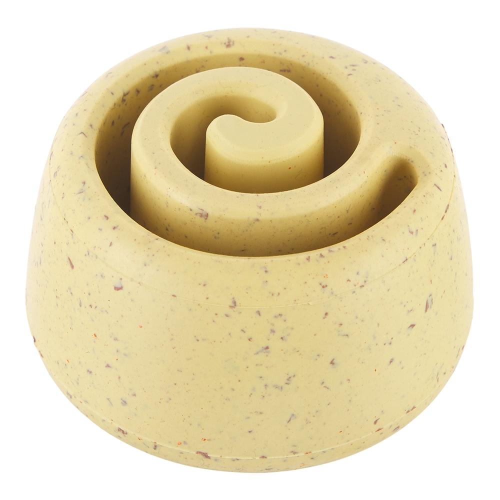 

Cinnamutt Roll Dog Toy Super Chewer Vanilla Scented Rubber Wobble Base Peanut Butter Freezer Safe Chewable Durable Fun United States