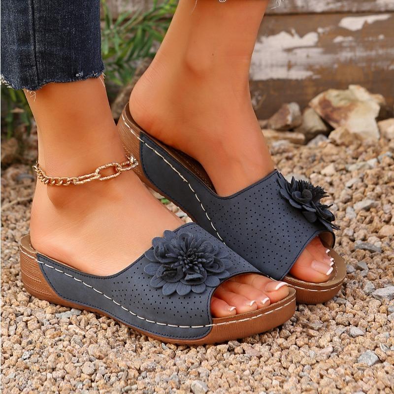 Letní sandály Dámská obuv Protiskluzová vycházková obuv Nazouvací obuv Žena na klínku Dámské sandály Party pantofle Žena Dámská obuv