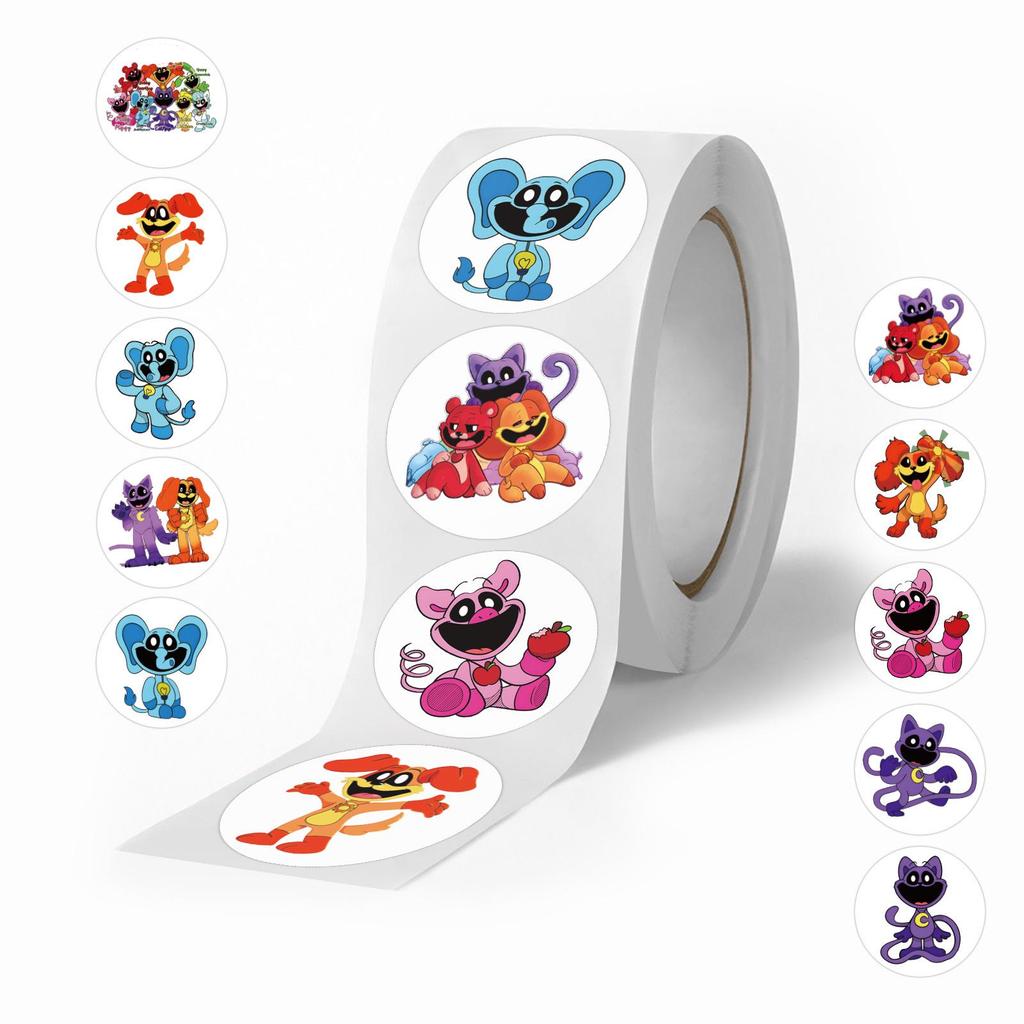 500 Lachende Tierchen Stickerrolle – Belohnung & Tagebuch Dekoration