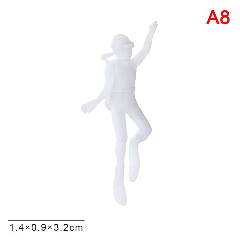 1 Stück Ungemalte Miniaturfiguren Meeres Taucher Actionfiguren Modell Unterwasser Tauch Deko Zubehör Figur Spielzeug Aquarium