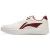 New LiNing Acer Truncatum Cushioning, Slip Resistant, And Abrasion Resistant Low Top Skateboard Shoes Men's White Red AGCU515-2