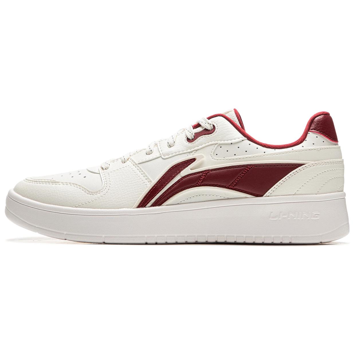 

New LiNing Acer Truncatum Cushioning, Slip Resistant, And Abrasion Resistant Low Top Skateboard Shoes Men s White Red AGCU515-2 42