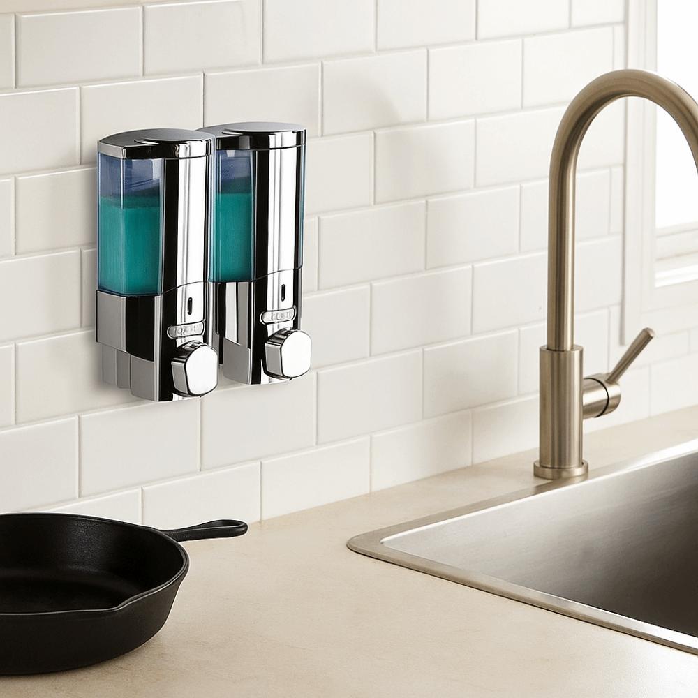 Large Capacity Lotion Soap Container Manual Press Double Soap Dispenser Liquid Soap Dispenser  Home