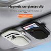 Magnetic Car Glasses Holder & Card Organizer - One-Hand Clip-Detach Fashion Glasses Case with Hands-Free Access To Lighter-like