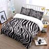 Zebra Print Black and White Bedding Set Bedding set (1 duvet cover, 2 pillowcases, duvet not included)